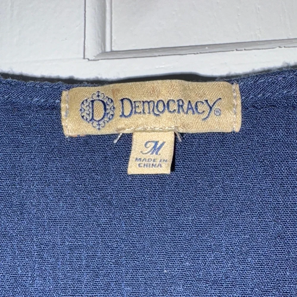 Democracy Deep Blue Tunic with Tassel Accents - Picture 2 of 4
